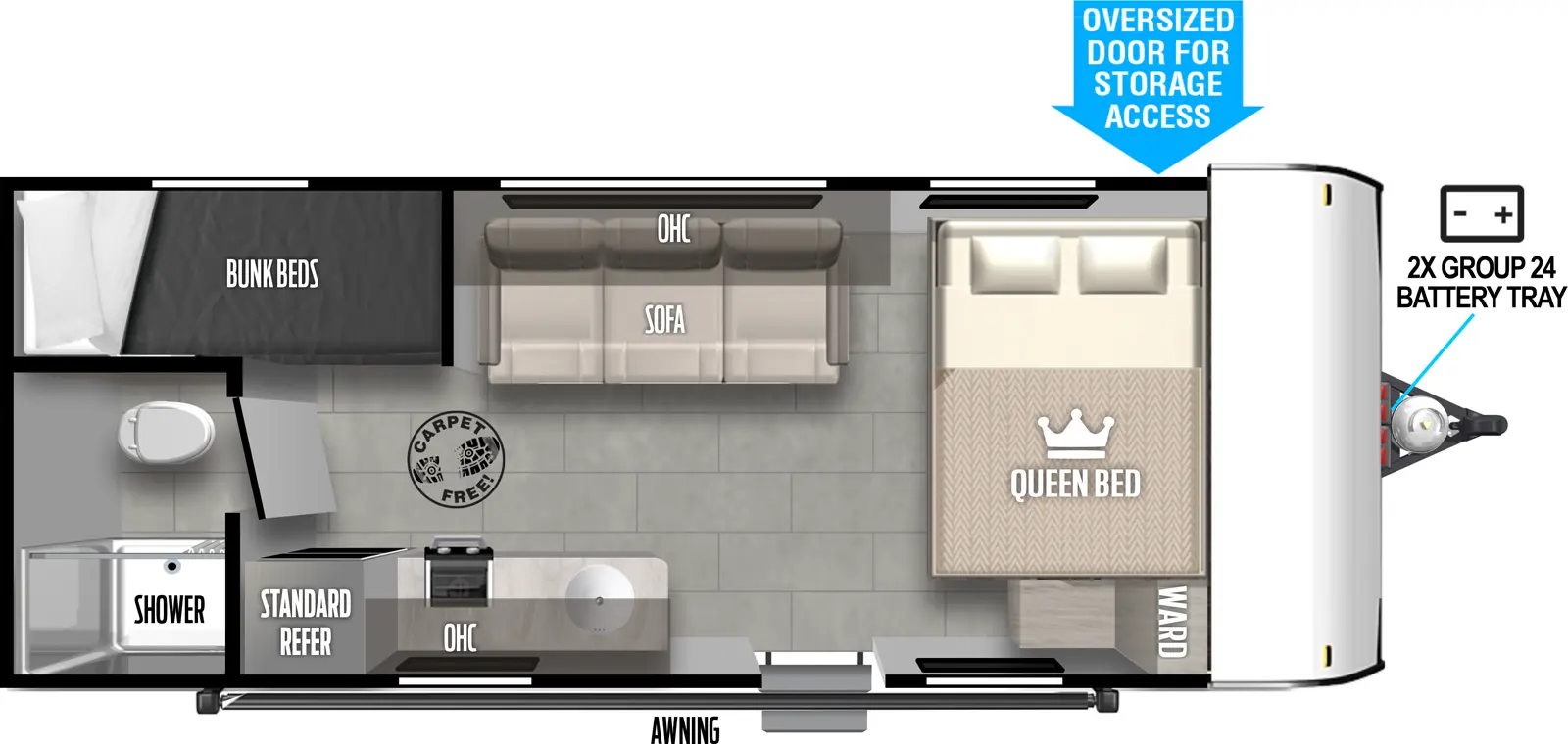 Wildwood Fsx 174BHLE Floorplan